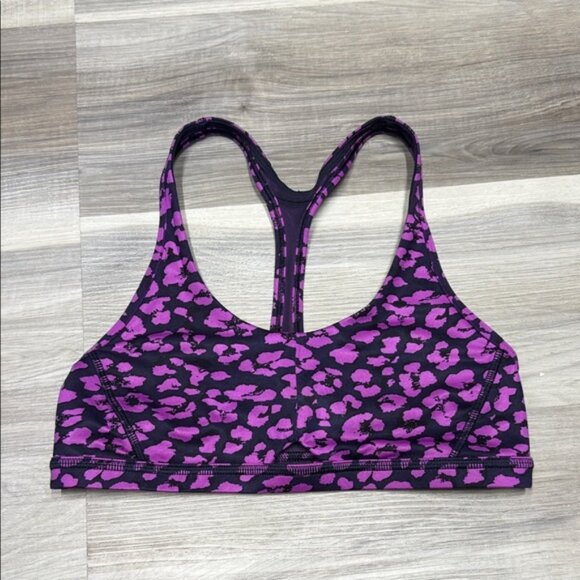 Lululemon Purple Leopard Print Sports Bra size 6 - Picture 1 of 6